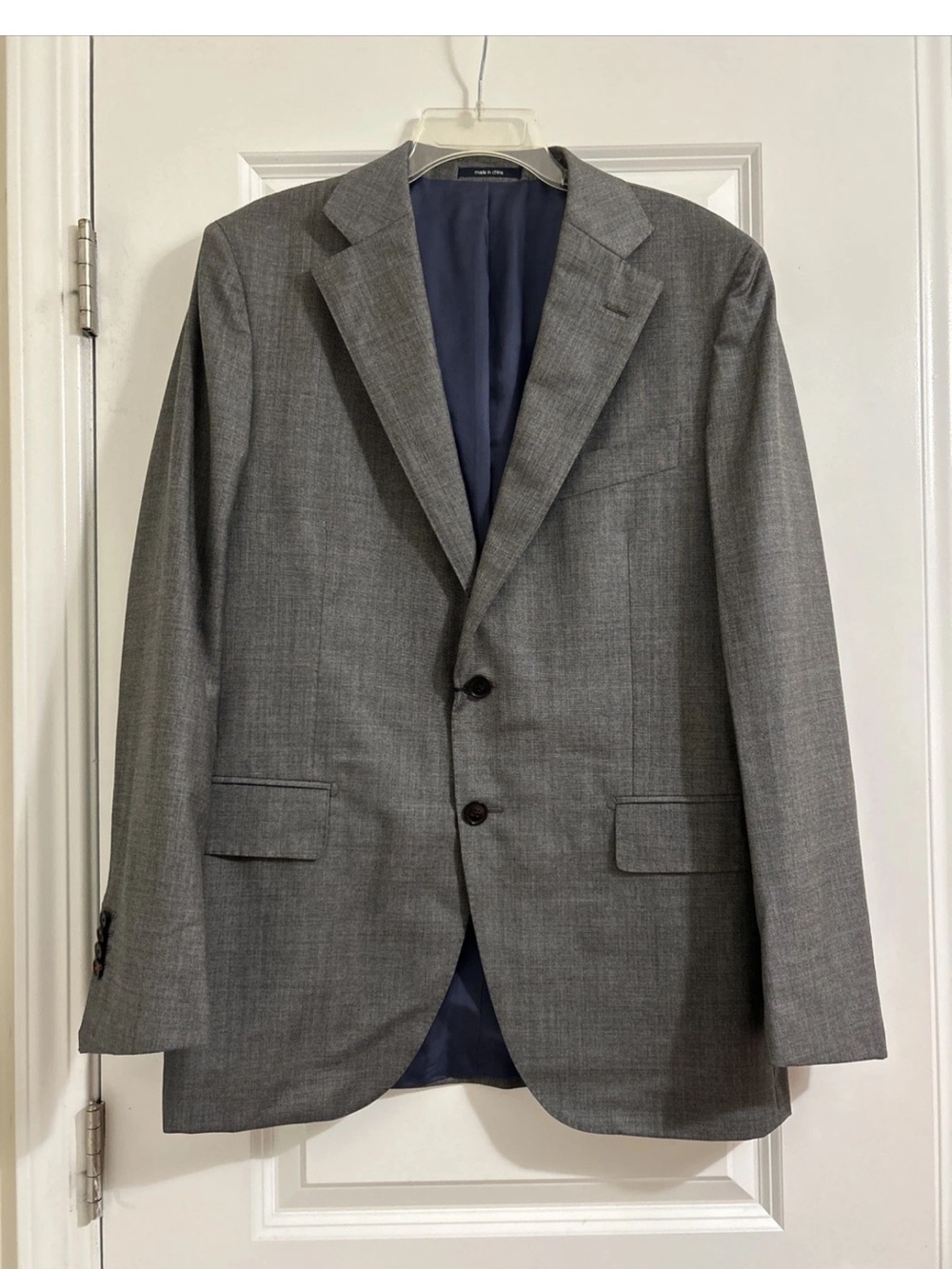 SuitSuppy Ethomas Hartford Men’s Pure Wool Super 150’s Grey Blazer Size 52/42